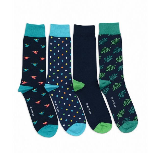 The Arctic Bay Socken 4er-Pack aus Bio-Baumwolle – Die Arctic Box – Tiefblaue Edition – Doppelfadig, Nachhaltig & Fair Hergestellt von The Arctic Bay