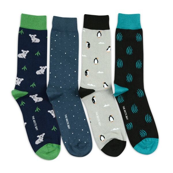 The Arctic Bay Socken 4er-Pack aus Bio-Baumwolle – Die Arctic Box – Austral Edition – Doppelfadig, Nachhaltig & Fair Hergestellt von The Arctic Bay