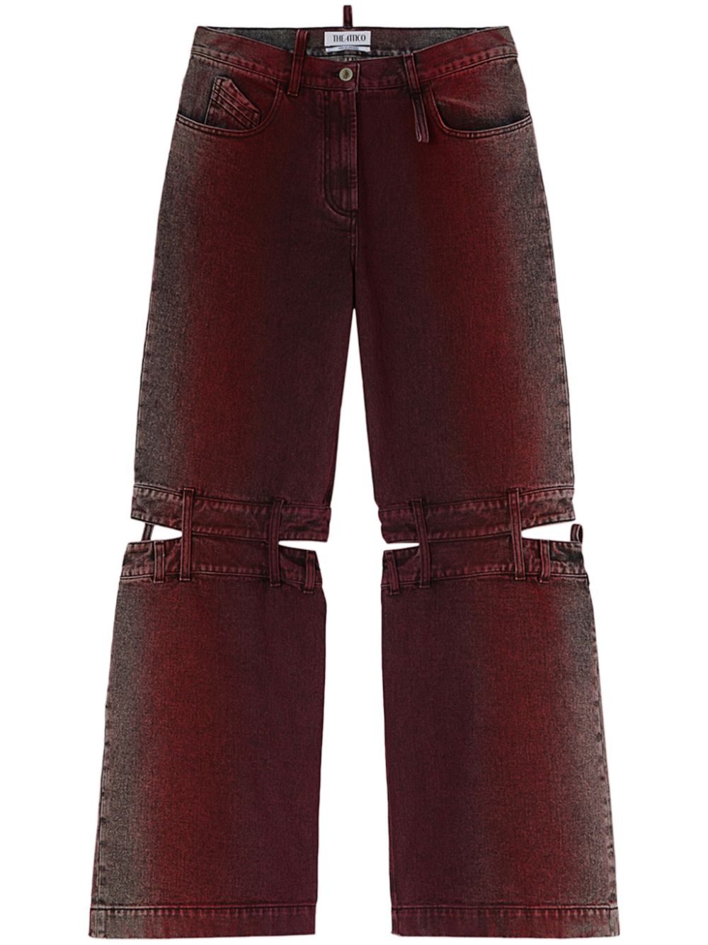 The Attico Ashton Cut-Out-Jeans - Rot von The Attico