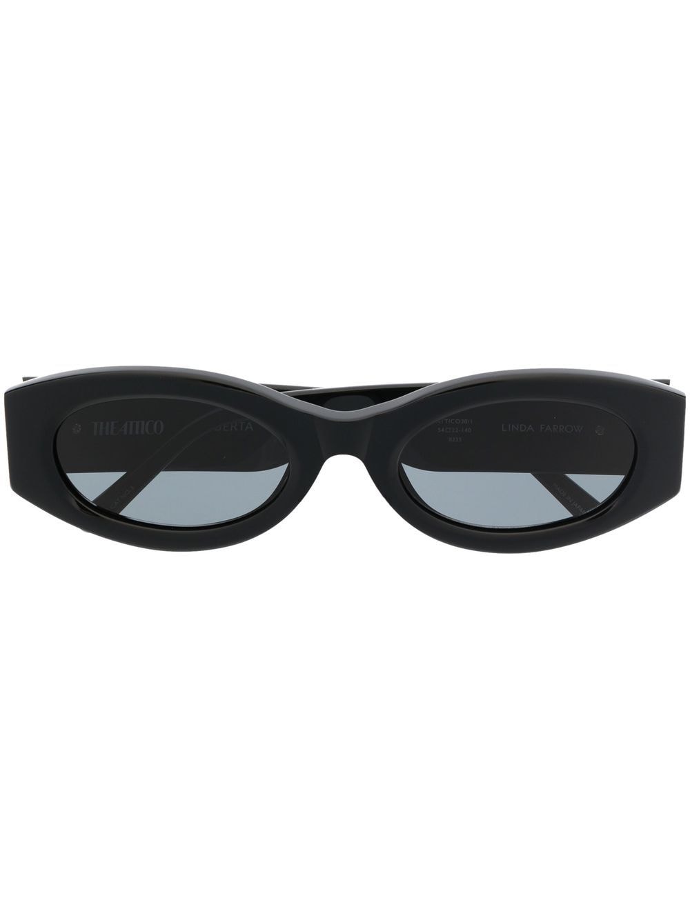 The Attico Eckige Berta Sonnenbrille - Schwarz von The Attico