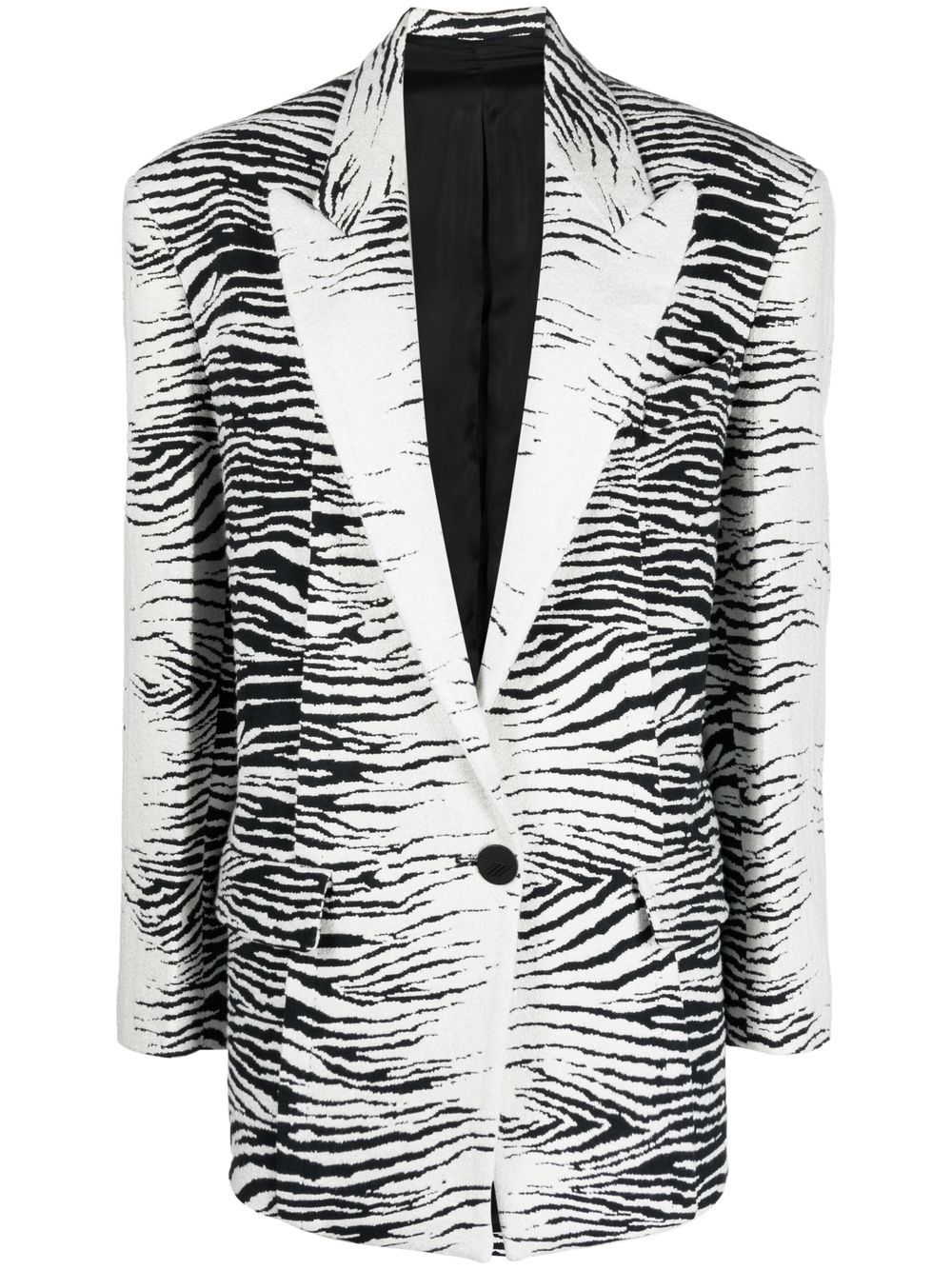 The Attico Blazer mit Zebra-Print - Weiß von The Attico