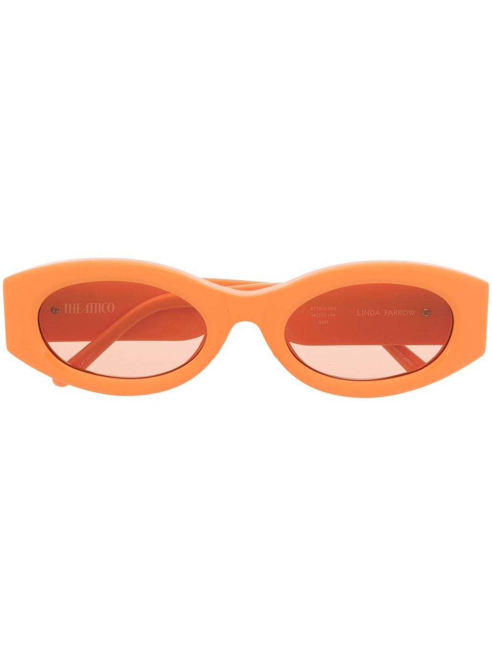 Linda Farrow Eckige Sonnenbrille mit Logo - Orange von Linda Farrow