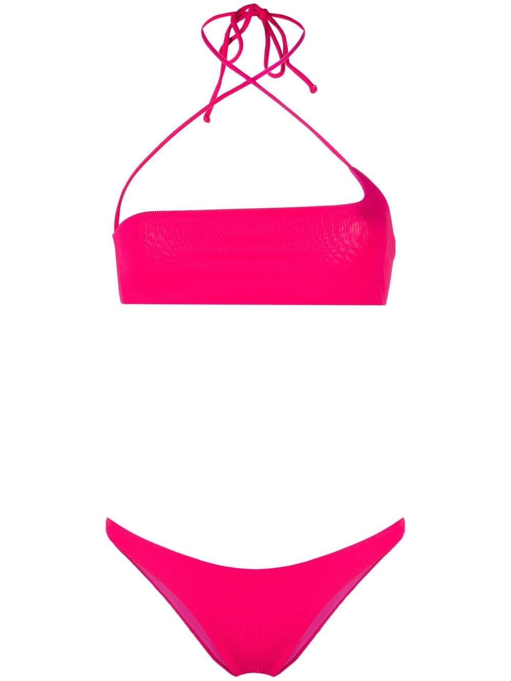 The Attico Gerippter Neckholder-Bikini - Rosa von The Attico