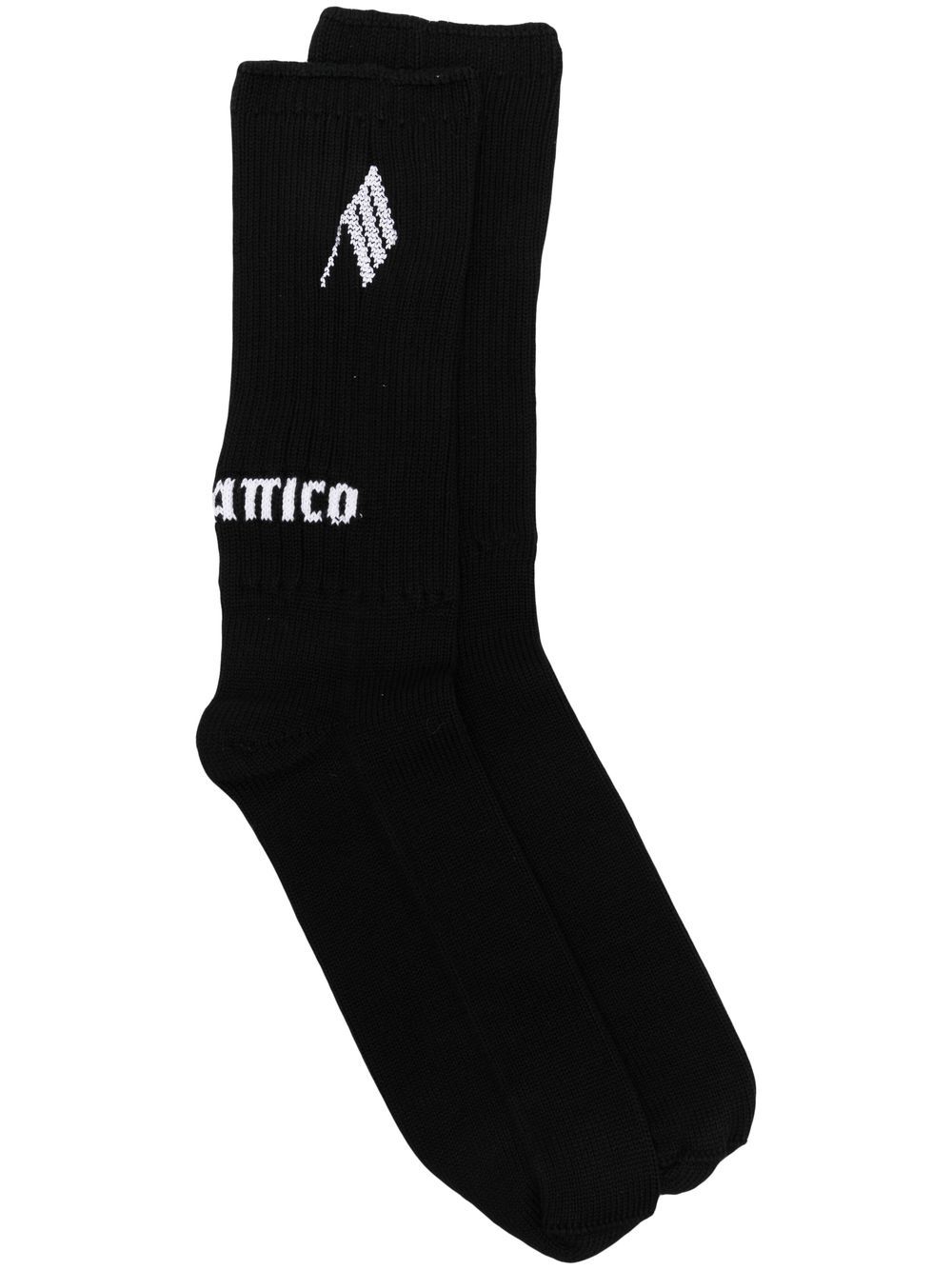 The Attico Intarsien-Socken mit Logo - Schwarz von The Attico
