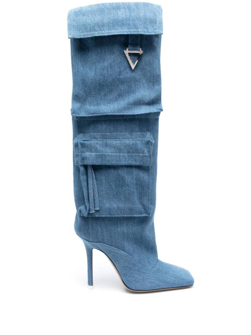 The Attico Sienna Stiefel im Jeans-Look 105mm - Blau von The Attico