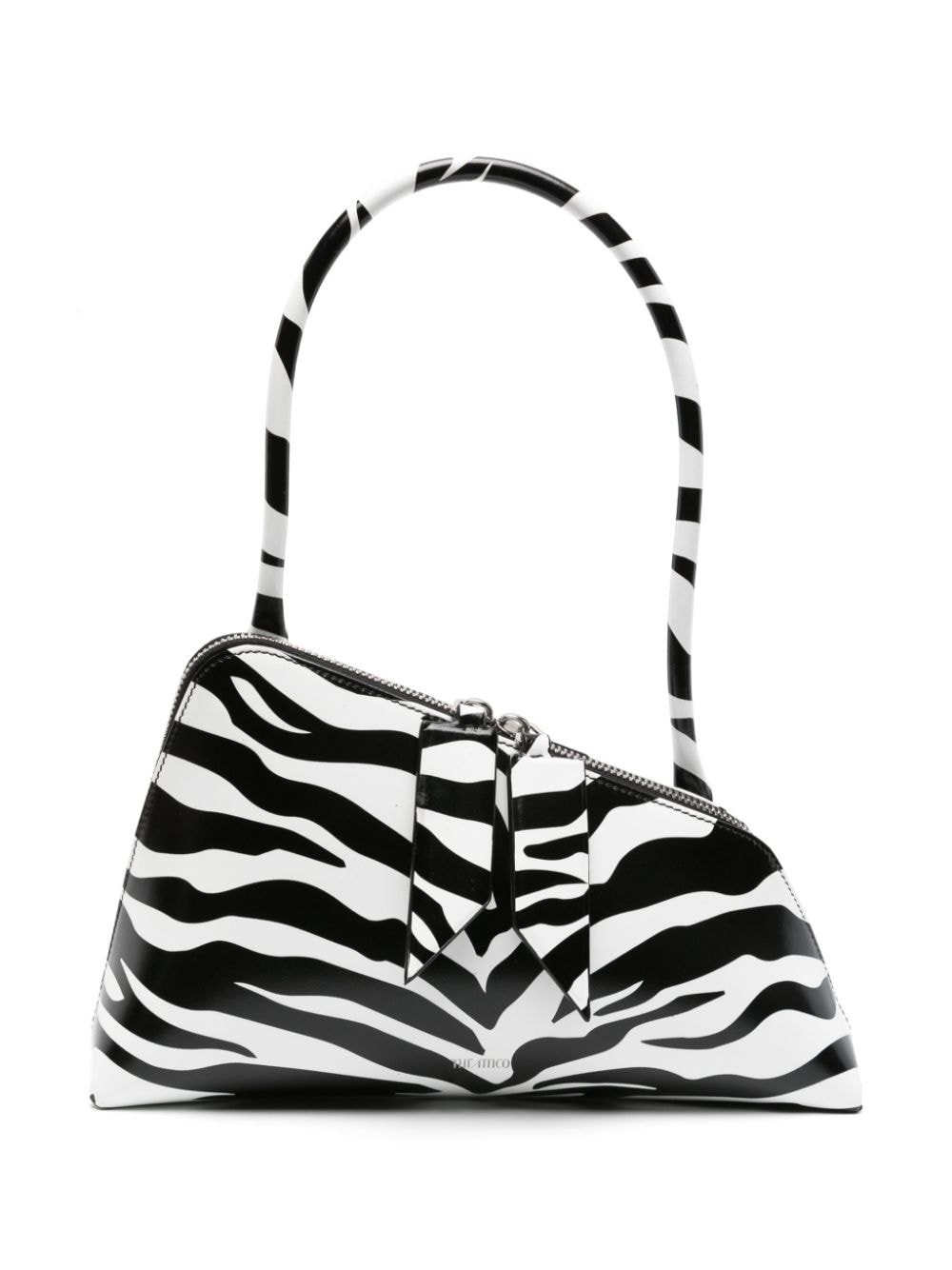 The Attico Sunrise Schultertasche mit Zebra-Print - Schwarz von The Attico