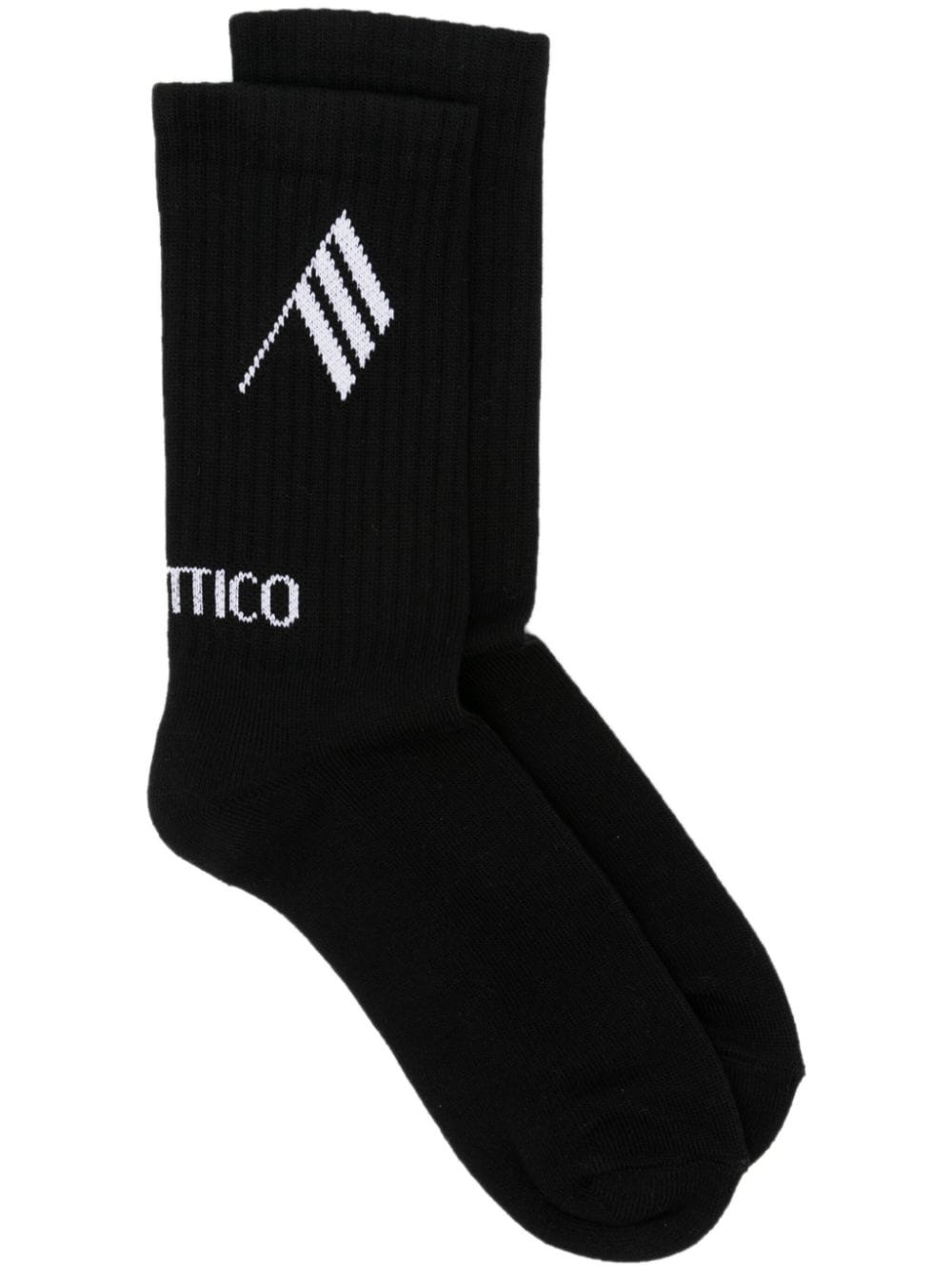 The Attico intarsia-knit logo socks - Schwarz von The Attico