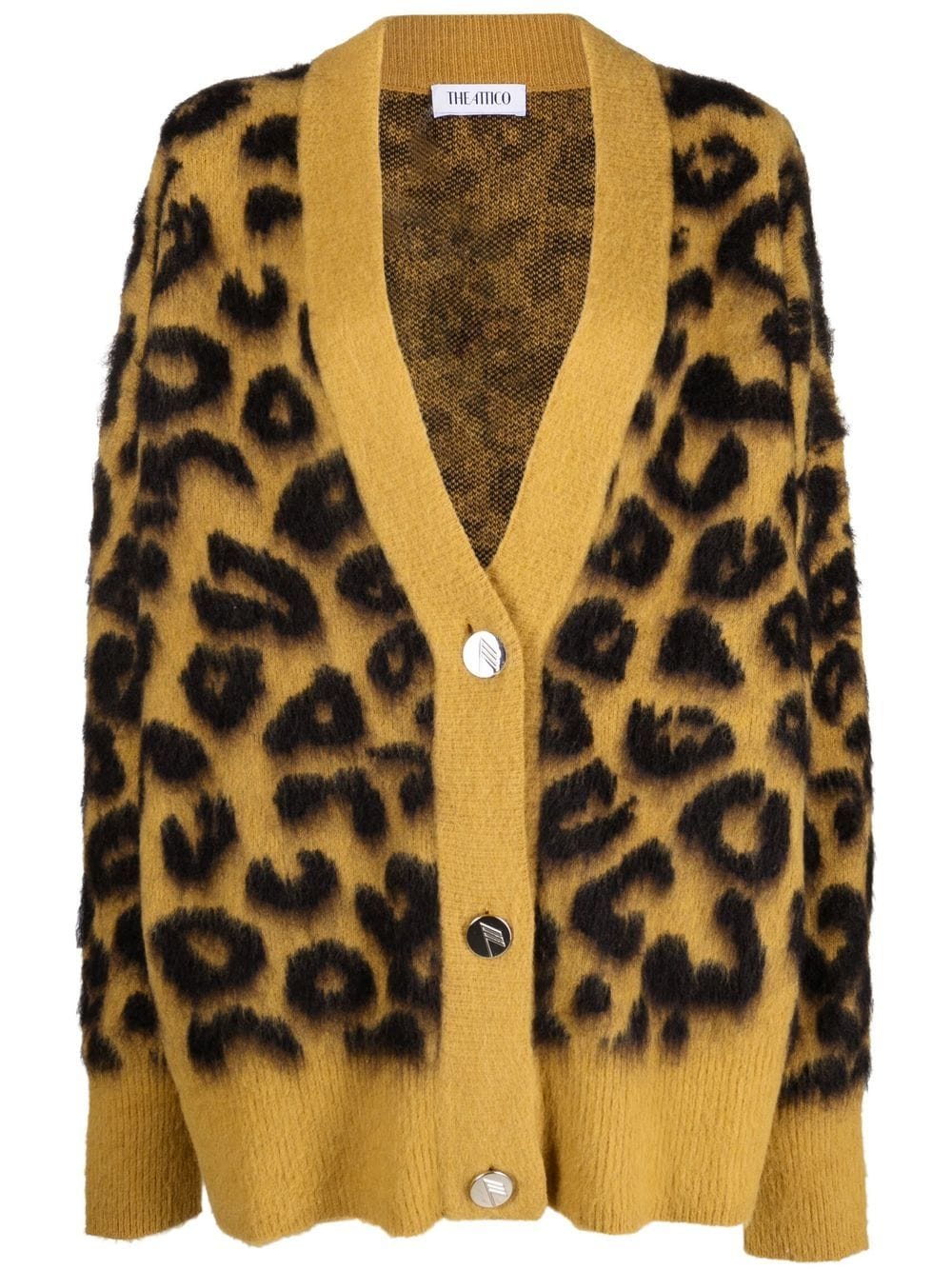 The Attico Cardigan mit Leopardenmuster - Gelb von The Attico