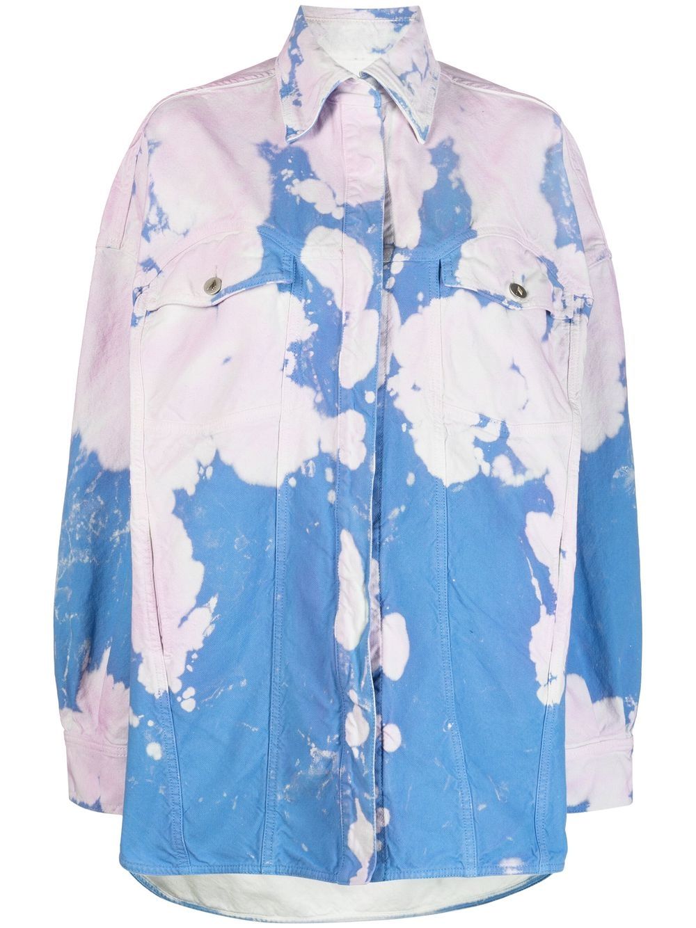 The Attico Hemdjacke mit Bleached-Effekt - Violett von The Attico