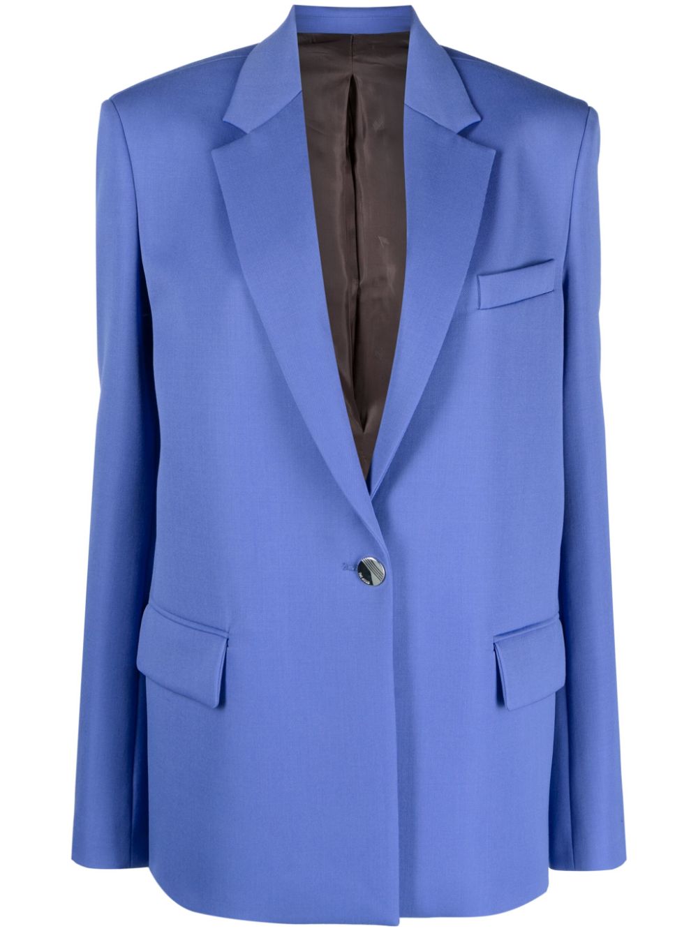 The Attico Einreihiger Blazer aus Wolle - Blau von The Attico