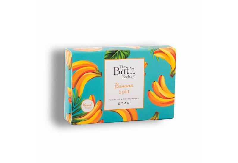 The Bath Factory Feste Duschseife Banana Split Feuchtigkeitsspendende - Gesichts- und Körperseife von The Bath Factory