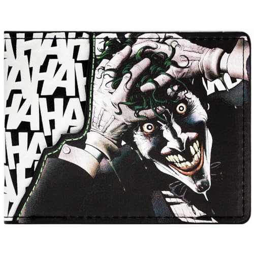 The Batman Evil Joker Hahaha! Geldbörse/Geldbeutel Bi-Fold ID- & Kartenhalter, Lila von The Batman
