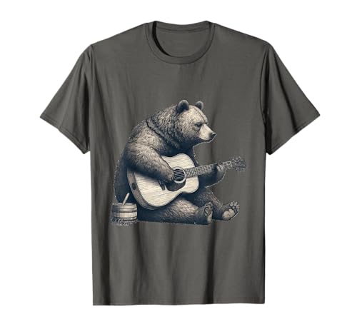 Bär spielt Gitarre Männer Mann Ehemann Papa Freund Gitarristen T-Shirt Bär spielt Gitarre Männer Mann Ehemann Papa Freund Gitarristen T-Shirt von The Bear Playing Guitar Lover Shop