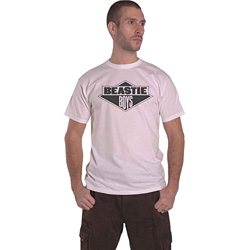 The Beastie Boys T Shirt Schwarz and Weiß Band Logo Nue offiziell Herren Weiß L von The Beastie Boys