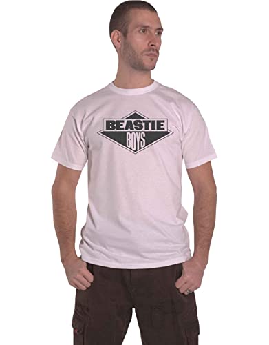 The Beastie Boys T Shirt Schwarz and Weiß Band Logo Nue offiziell Herren Weiß M von The Beastie Boys