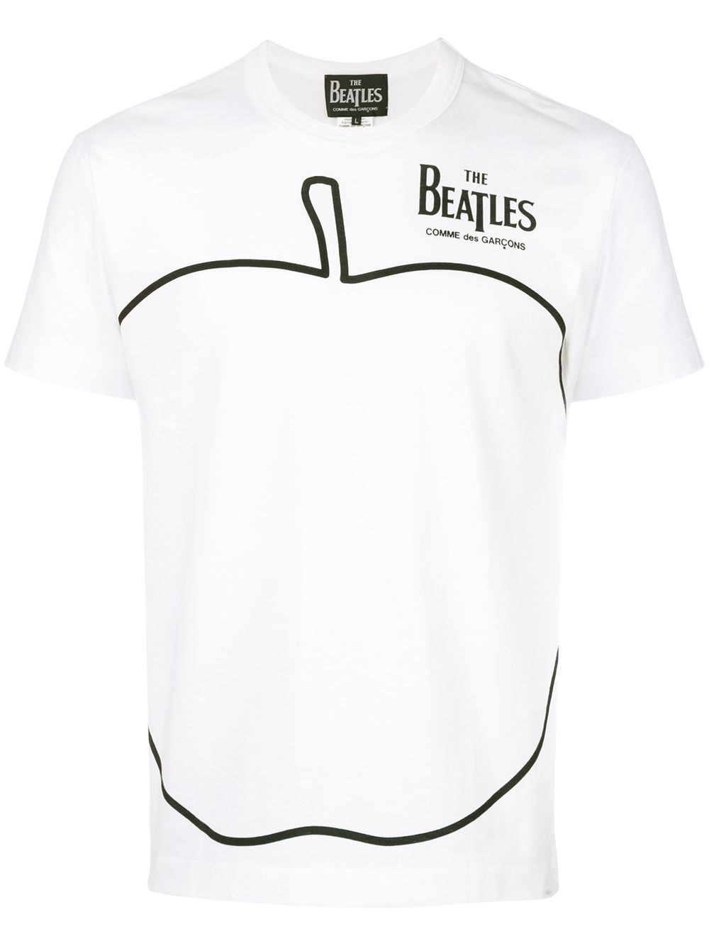 The Beatles X Comme Des Garçons T-Shirt mit Apfel-Print - Weiß von The Beatles X Comme Des Garçons