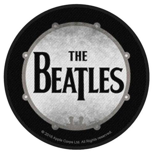 The Beatles Drumskin Band Logo Woven Patch Accessory Size von The Beatles