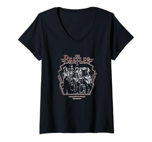 Damen Die Beatles - Revolution Live T-Shirt mit V-Ausschnitt Damen Die Beatles - Revolution Live T-Shirt mit V-Ausschnitt von The Beatles