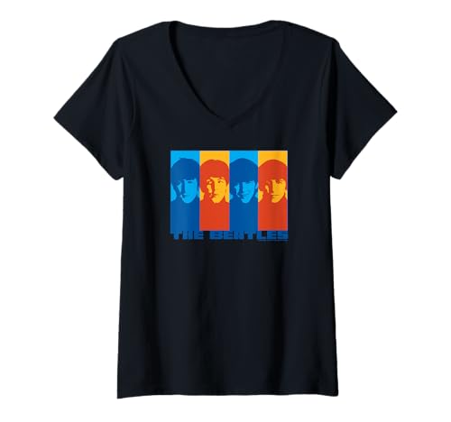 Damen The Beatles - Kaleidoskop des Klangs T-Shirt mit V-Ausschnitt Damen The Beatles - Kaleidoskop des Klangs T-Shirt mit V-Ausschnitt von The Beatles