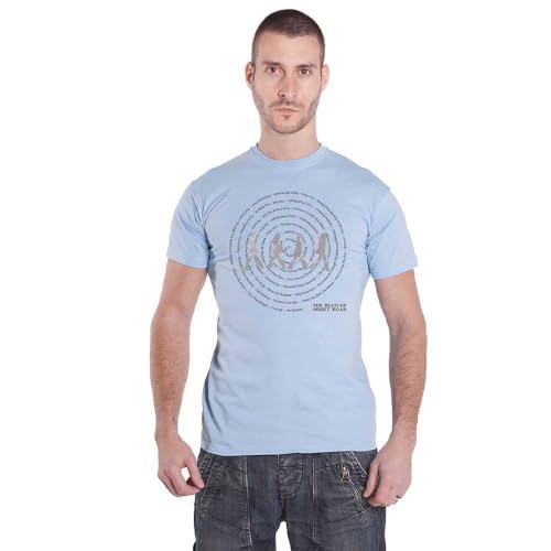 T-Shirt # L Blue Unisex # Abbey Road Songs Swirl von The Beatles