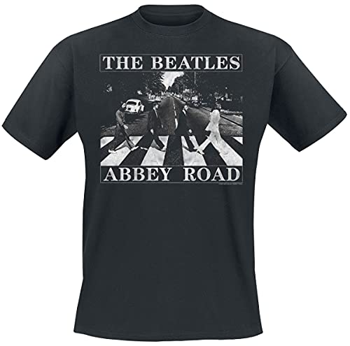 The Beatles Abbey Road Distressed Männer T-Shirt schwarz S 100% Baumwolle Band-Merch, Bands von The Beatles