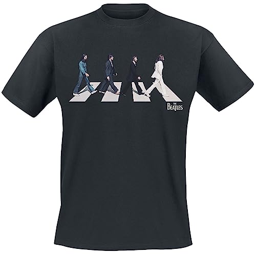 The Beatles Abbey Road Silhouette Männer T-Shirt schwarz M 100% Baumwolle Band-Merch, Bands von The Beatles