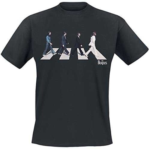 The Beatles Abbey Road Silhouette Männer T-Shirt schwarz XL 100% Baumwolle Band-Merch, Bands von The Beatles