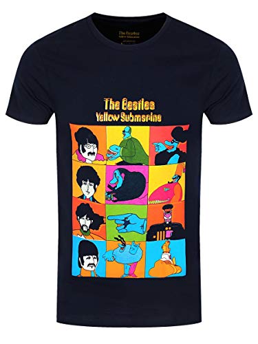 The Beatles Herren T-Shirt Yellow Submarine Characters blau von The Beatles