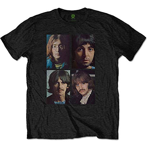 T-Shirt # L Unisex Black # White Album Faces von The Beatles