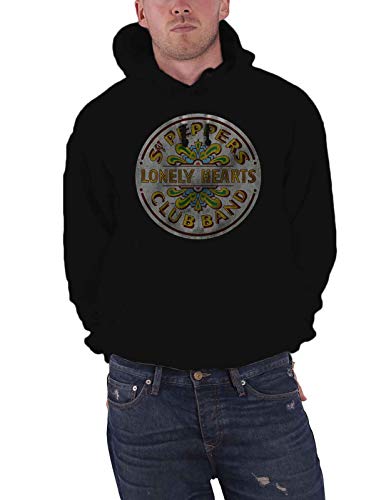 The Beatles Kapuzenpullover SGT Pepper Vintage Logo Nue offiziell Herren Schwarz XL von The Beatles