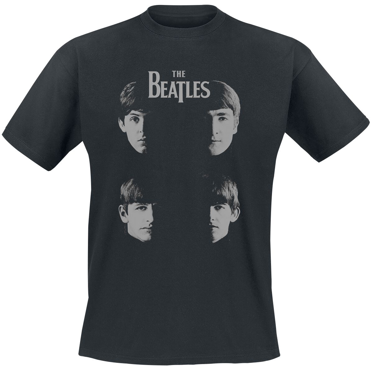 The Beatles Shadow Faces T-Shirt schwarz in 3XL von The Beatles