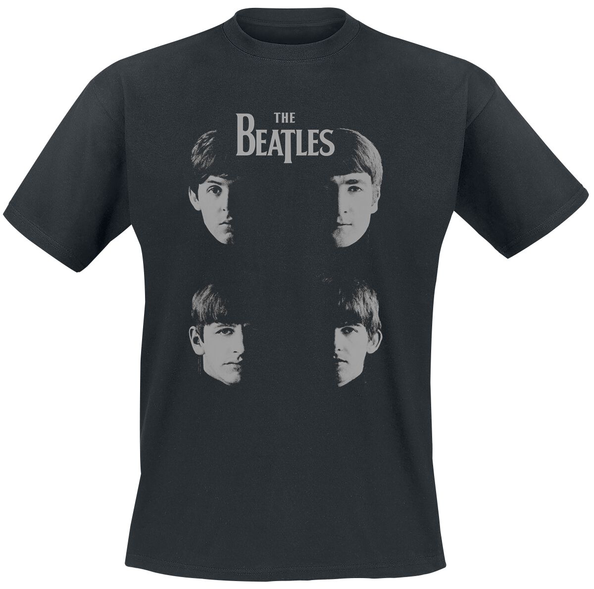 The Beatles Shadow Faces T-Shirt schwarz in M von The Beatles