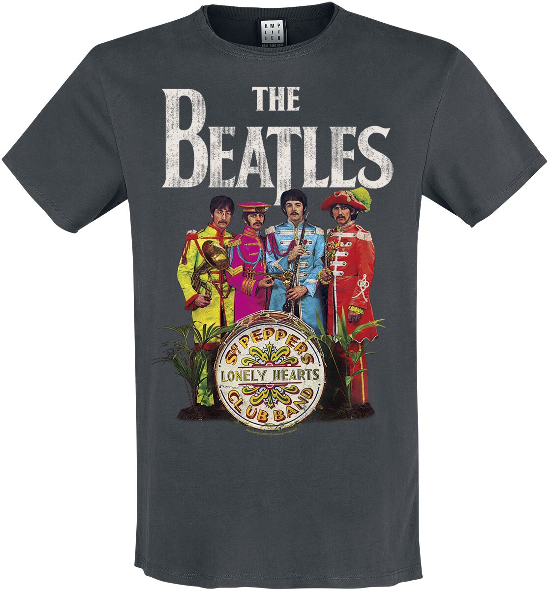 The Beatles T-Shirt - Amplified Collection - Lonely Hearts - M bis XXL - für Männer - Größe L - charcoal  - Lizenziertes Merchandise! von The Beatles