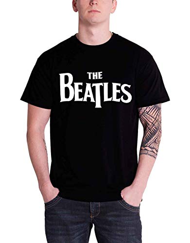 The Beatles T Shirt Classic Drop T Band Logo offiziell Herren Nue Schwarz M von The Beatles