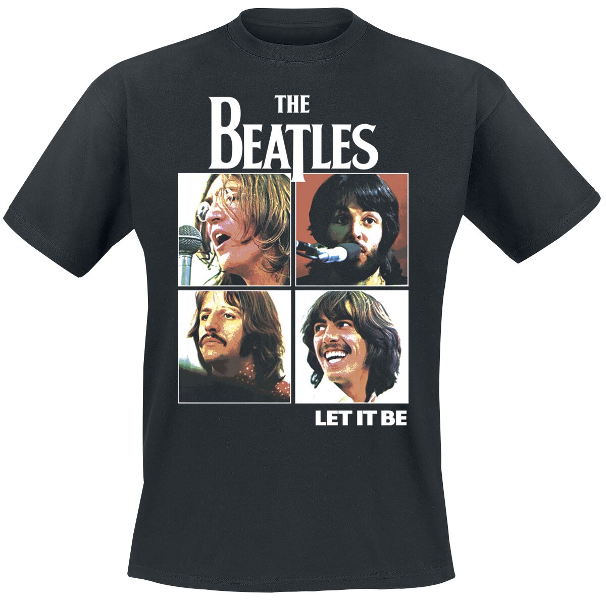 The Beatles T-Shirt - Let it be - S bis XXL - für Männer - Größe XXL - schwarz  - Lizenziertes Merchandise! von The Beatles