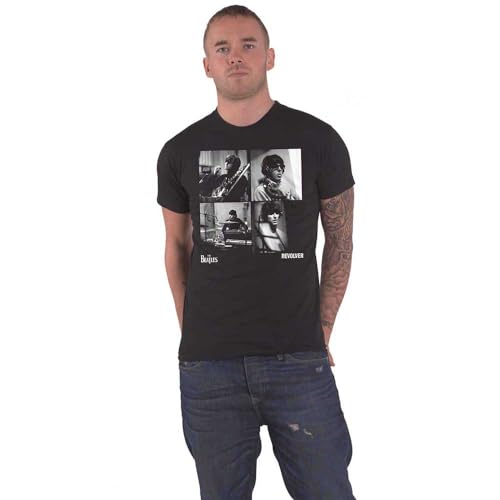 The Beatles T Shirt Revolver Studio Shots Band Logo Nue offiziell Herren Schwarz XXL von The Beatles