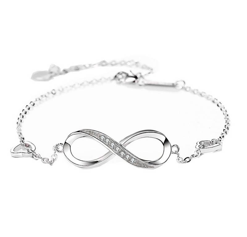 The Beauty House Armband Infinity Unendlich silberfarbiges Damen Armband mit Herzen von The Beauty House