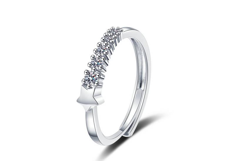 The Beauty House Fingerring Damen Ring mit Stern und Zirkonia von The Beauty House