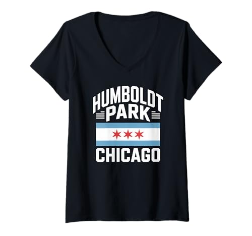 Damen Humboldt Park Chicago Neighborhood Pride im Mittleren Westen von Illinois T-Shirt mit V-Ausschnitt von The Best Chicago Designs