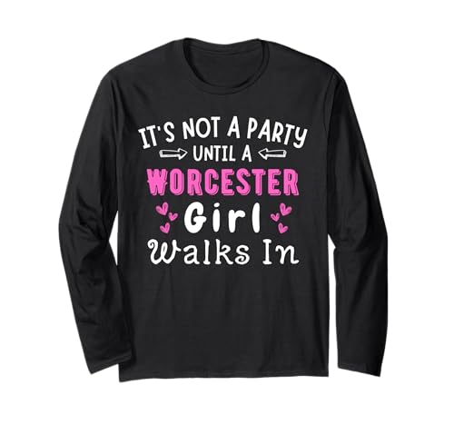 Party Worcester-Mädchen geht in Massachusetts an der Ostküste spazieren Mädchen Langarmshirt Party Worcester-Mädchen geht in Massachusetts an der Ostküste spazieren Mädchen Langarmshirt von The Best East Coast Designs