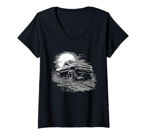 Damen Old Body Style CK1500 GMT400 4x4 Truck Vierte Generation T-Shirt mit V-Ausschnitt Damen Old Body Style CK1500 GMT400 4x4 Truck Vierte Generation T-Shirt mit V-Ausschnitt von The Best GMT400 Fourth Generation CK Truck Apparel