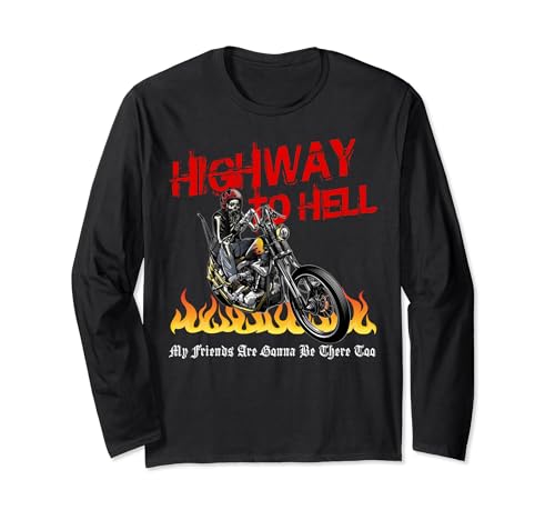 Highway To Hell Motorradfahrer Biker Chopper Herren Fire T-Shirt Langarmshirt Highway To Hell Motorradfahrer Biker Chopper Herren Fire T-Shirt Langarmshirt von The Best Motorcycling T-Shirt