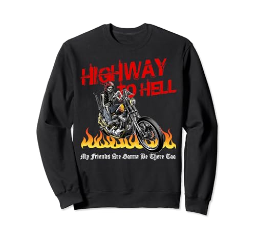 Highway To Hell Motorradfahrer Biker Chopper Herren Fire T-Shirt Sweatshirt von The Best Motorcycling T-Shirt