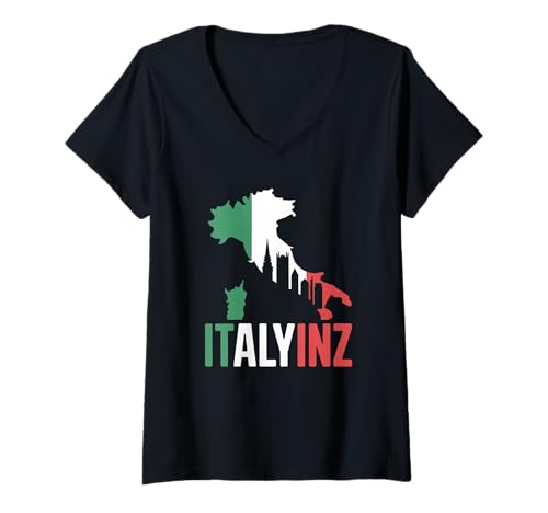 Damen Italien Yinz Italyinz Pittsburgh Italienisch Yinzer Italien Pride T-Shirt mit V-Ausschnitt Damen Italien Yinz Italyinz Pittsburgh Italienisch Yinzer Italien Pride T-Shirt mit V-Ausschnitt von The Best Pittsburgh Designs