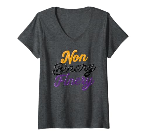 Damen Lustiger LGBT-Enby Pride, nicht binärer Schmuck T-Shirt mit V-Ausschnitt Damen Lustiger LGBT-Enby Pride, nicht binärer Schmuck T-Shirt mit V-Ausschnitt von The Best Pride Merch