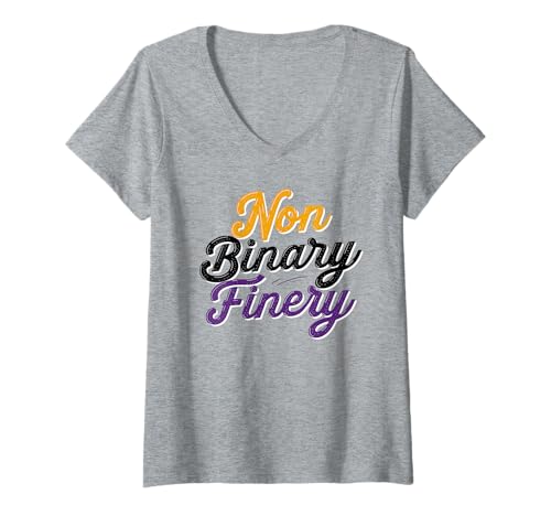 Damen Non Binary Finery: Drücken Sie Ihren Stolz aus T-Shirt mit V-Ausschnitt Damen Non Binary Finery: Drücken Sie Ihren Stolz aus T-Shirt mit V-Ausschnitt von The Best Pride Merch