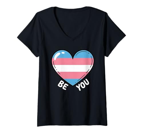 Damen Sei du selbst - Transgender LGBT Pride Ally T-Shirt mit V-Ausschnitt Damen Sei du selbst - Transgender LGBT Pride Ally T-Shirt mit V-Ausschnitt von The Best Pride Merch