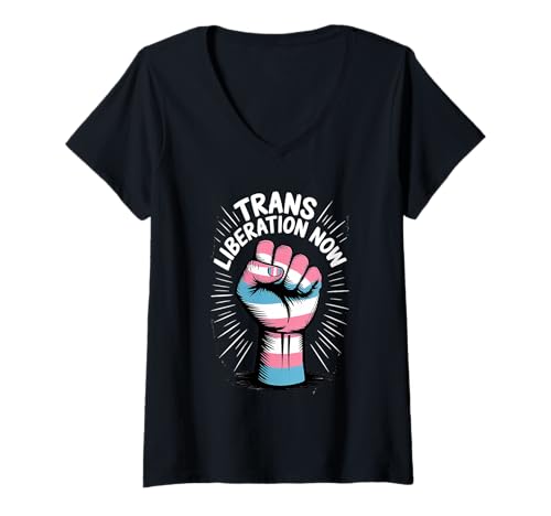 Damen Trans Liberation Now - LGBT Ally Pride Fist T-Shirt mit V-Ausschnitt Damen Trans Liberation Now - LGBT Ally Pride Fist T-Shirt mit V-Ausschnitt von The Best Pride Merch