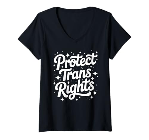 Damen Transgender-Rechte schützen - Trans Pride LGBT Ally T-Shirt mit V-Ausschnitt Damen Transgender-Rechte schützen - Trans Pride LGBT Ally T-Shirt mit V-Ausschnitt von The Best Pride Merch