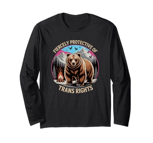 Fiercely Protective of Trans Rights – Mama Papa Ally Bear Langarmshirt Fiercely Protective of Trans Rights – Mama Papa Ally Bear Langarmshirt von The Best Pride Merch
